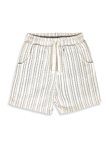 Erkek Çocuk Takım Zebra Baskılı Pamuk T-Shirt Ve Çizgili Dokuma Şort Yazlık Takım - 9