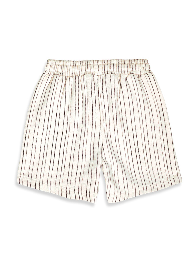 Erkek Çocuk Takım Zebra Baskılı Pamuk T-Shirt Ve Çizgili Dokuma Şort Yazlık Takım - 10