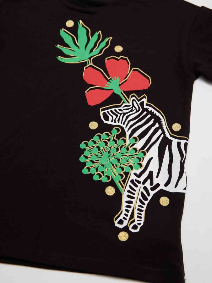 Zebra Girl T-shirt & Leggings Set - 6