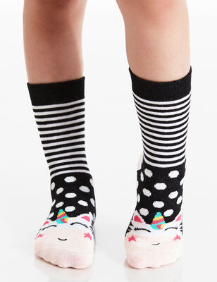 Zebracorn Kız Çocuk Soket Çorap 2'li Takım