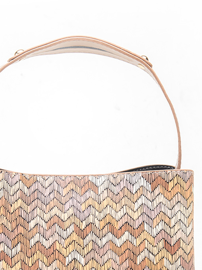 Zigzag Desenli Omuz Çantası - 4