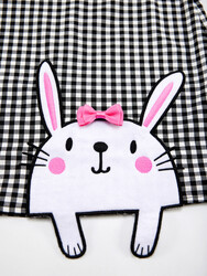 Zıpır Tavşan Kız Ekose Elbise - Thumbnail