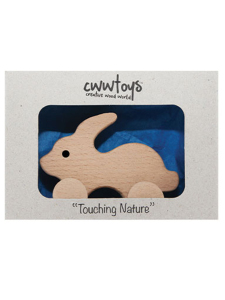 ZıpZıp Tavşan Boyasız Ahşap Hayvan Figürü, Masif Kayın, 18 Ay+ - CwwToys